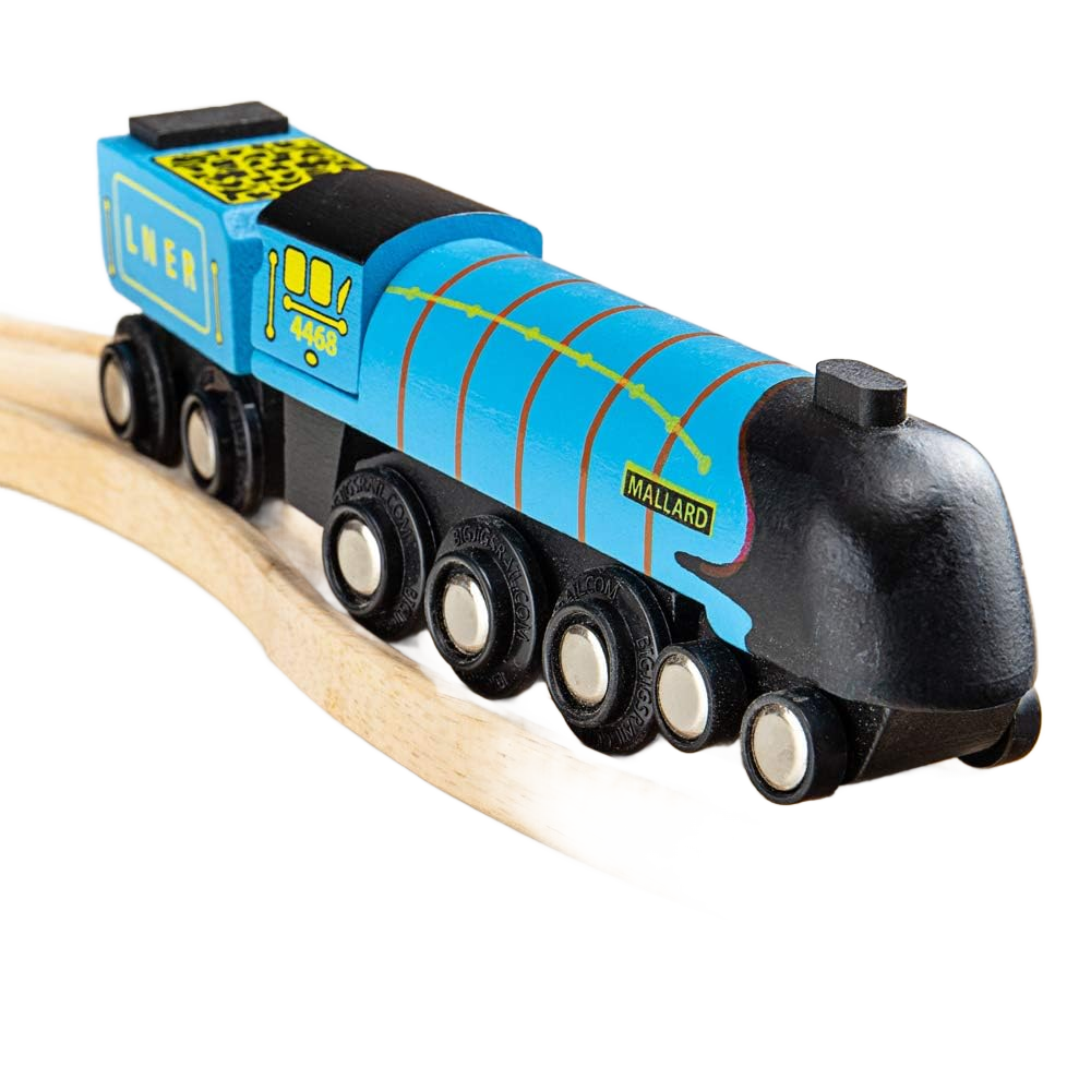 BIGJIGS - HOLZEISENBAHN "MALLARD" - BRANDNEU