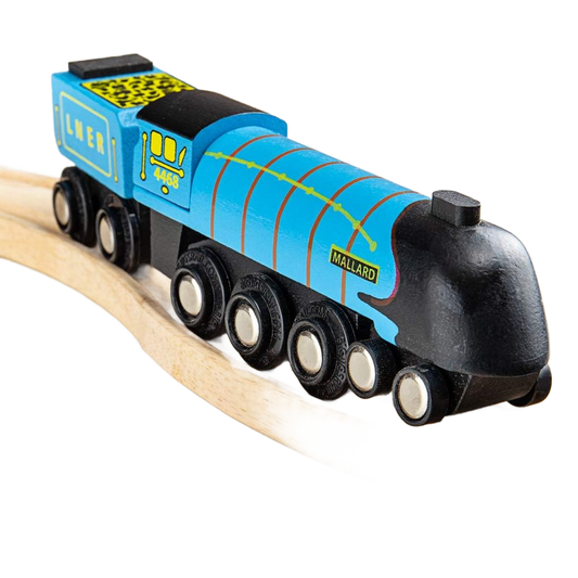 BIGJIGS - HOLZEISENBAHN "MALLARD" - BRANDNEU