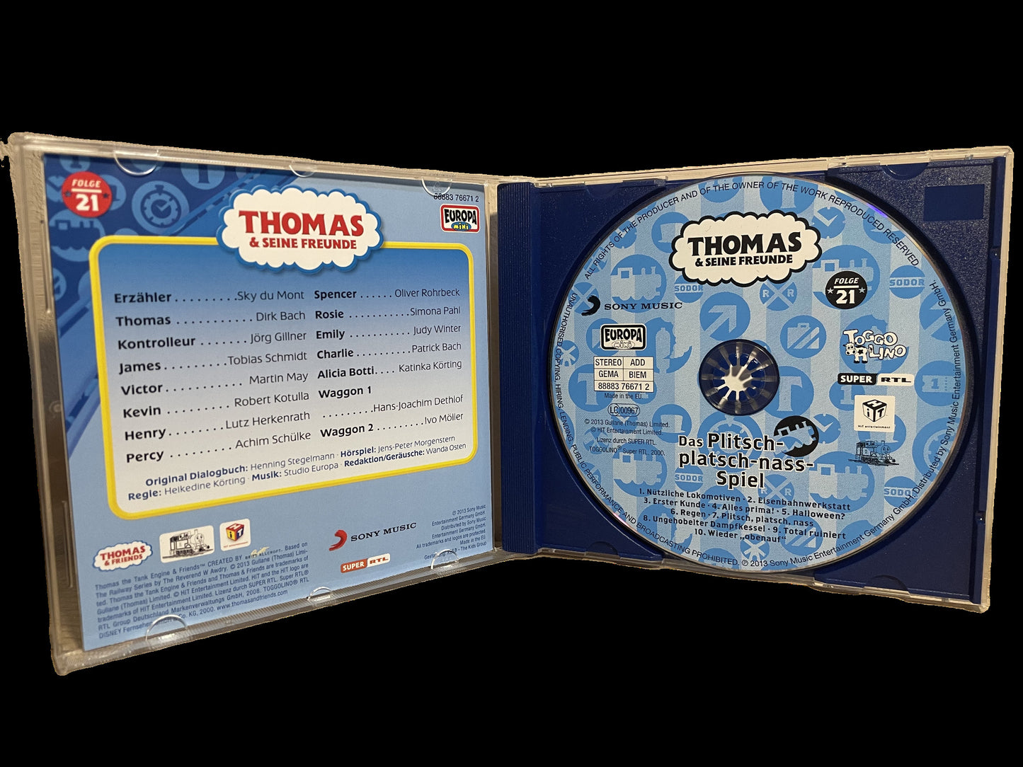 "Thomas & seine Freunde" - Europa-Hörspiel Nr. 21 "DAS PLITSCH-PLATSCH-NASS-SPIEL" (2013) - GEBRAUCHT