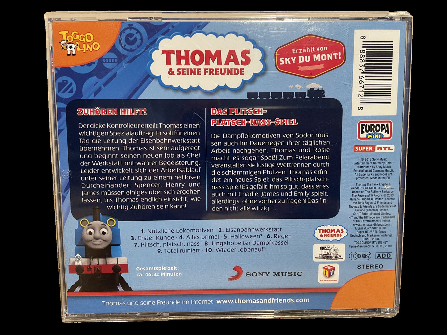 "Thomas & seine Freunde" - Europa-Hörspiel Nr. 21 "DAS PLITSCH-PLATSCH-NASS-SPIEL" (2013) - GEBRAUCHT