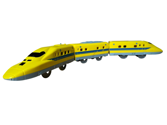 TOMY PLARAIL - SHINKANSEN BAUREIHE 923 STRECKENÜBERPRÜFUNGSZUG "DOCTOR YELLOW" - BATTERIEBETRIEBEN - GEBRAUCHT - JAPAN-IMPORT