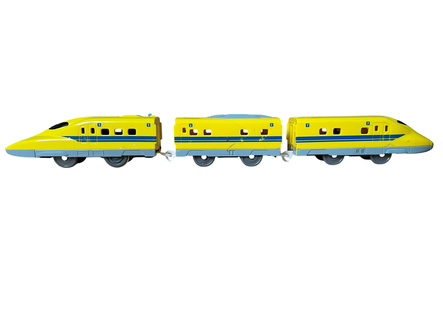 TOMY PLARAIL - SHINKANSEN BAUREIHE 923 STRECKENÜBERPRÜFUNGSZUG "DOCTOR YELLOW" - BATTERIEBETRIEBEN - GEBRAUCHT - JAPAN-IMPORT