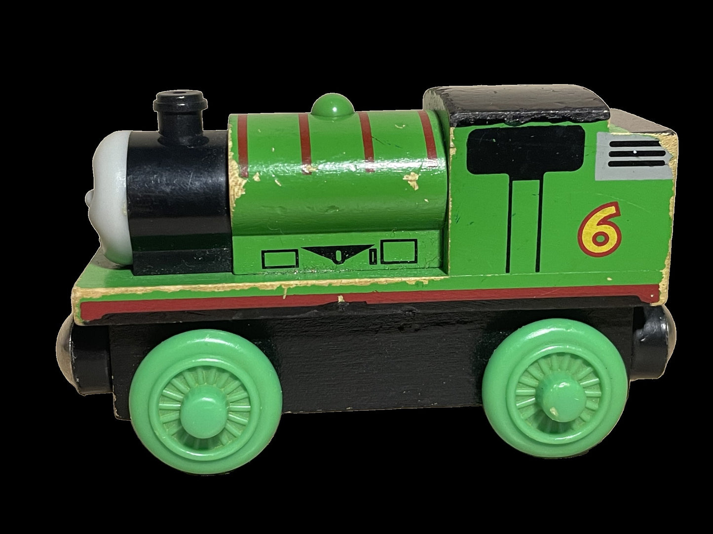 "Thomas & seine Freunde" - Holzeisenbahn "PERCY" (2002) - stark bespielt