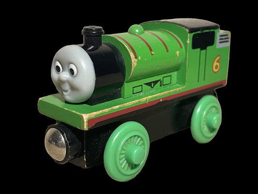 "Thomas & seine Freunde" - Holzeisenbahn "PERCY" (2002) - stark bespielt