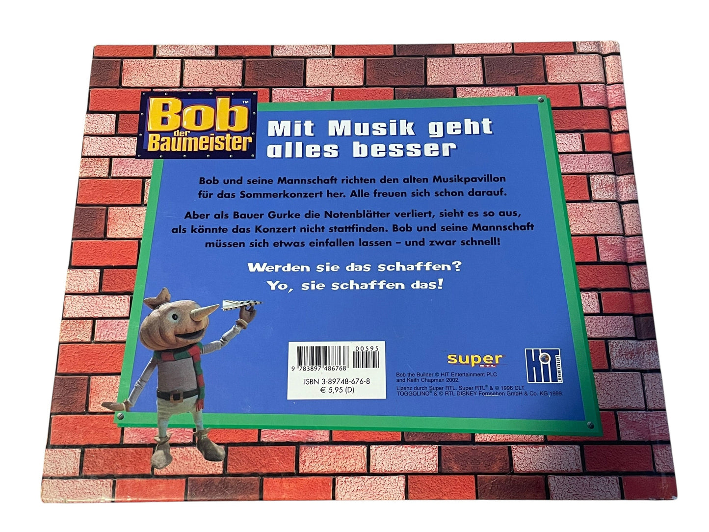 "BOB DER BAUMEISTER" - GESCHICHTENBUCH NR. 3 "MIT MUSIK GEHT ALLES BESSER" (2002) - GEBRAUCHT