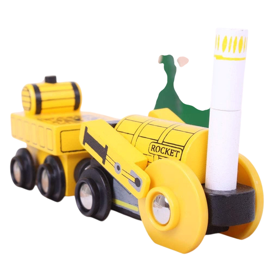 BIGJIGS - HOLZEISENBAHN "STEPHENSON´S ROCKET" - BRANDNEU