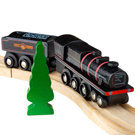 BIGJIGS - HOLZEISENBAHN "BLACK FIVE" - BRANDNEU