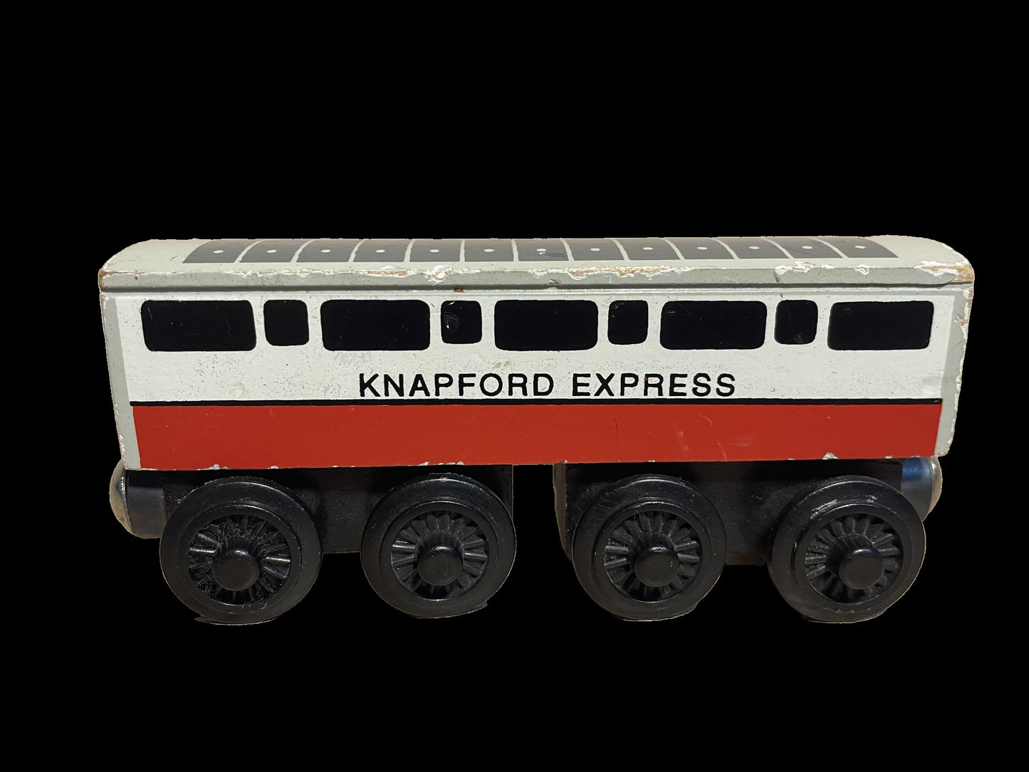 "Thomas & seine Freunde" - Holzeisenbahn "KNAPFORD EXPRESS COACH" (1996) - SELTENES MODELL - LEICHT BESPIELT