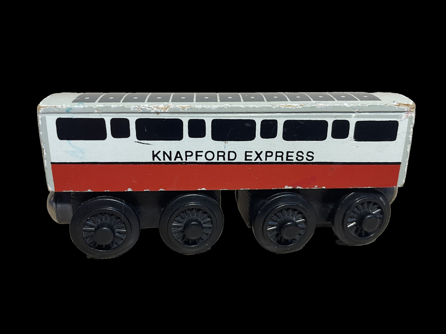 "Thomas & seine Freunde" - Holzeisenbahn "KNAPFORD EXPRESS COACH" (1996) - SELTENES MODELL - LEICHT BESPIELT