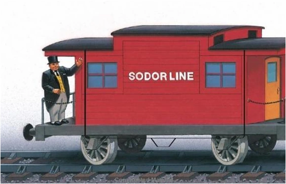 "Thomas & seine Freunde" - Holzeisenbahn "SODOR LINE CABOOSE" - Leicht bespielt
