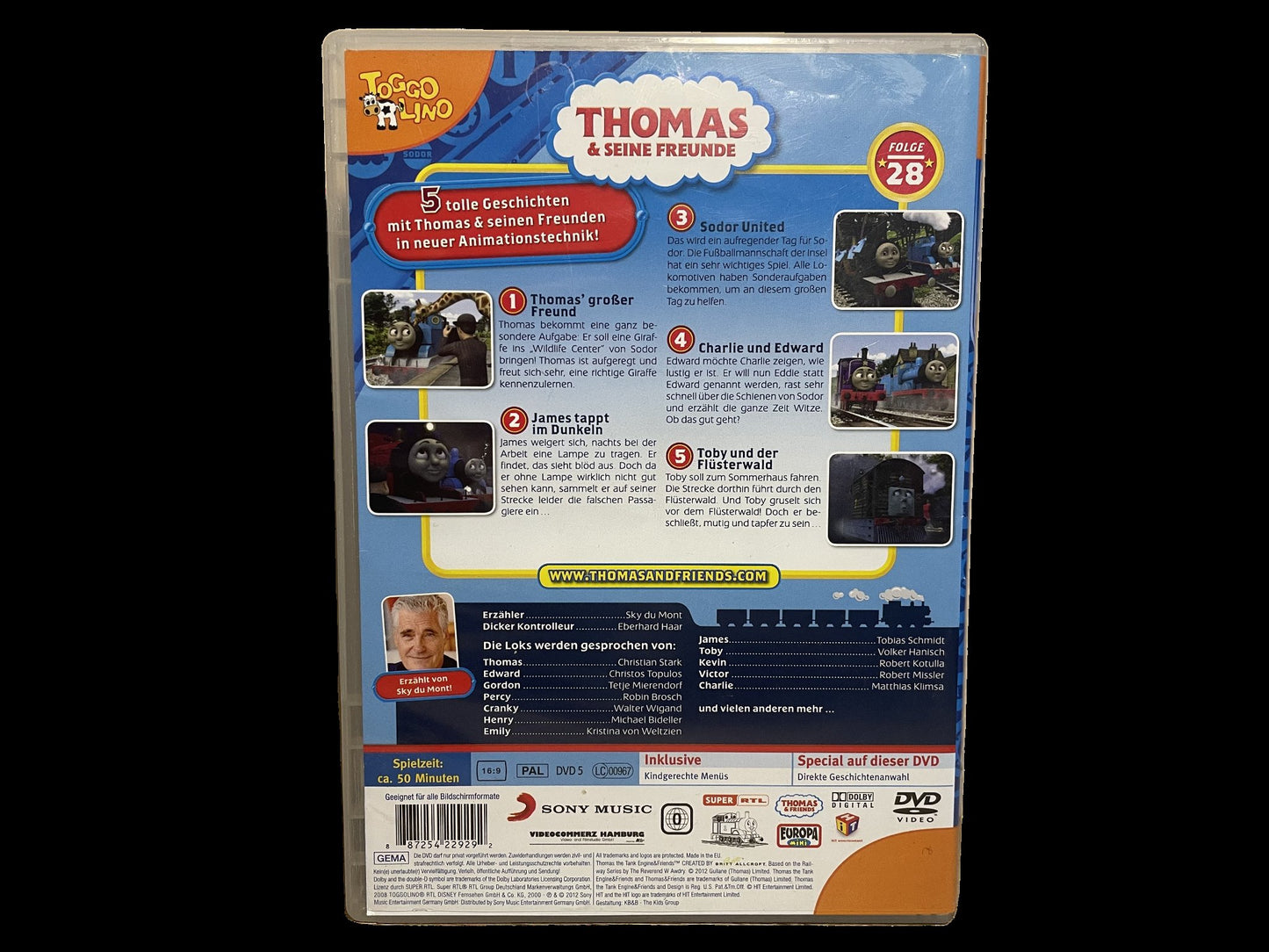 "Thomas & seine Freunde" - Europa-DVD Nr. 28 "TOBY UND DER FLÜSTERWALD" (2012)